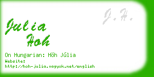 julia hoh business card